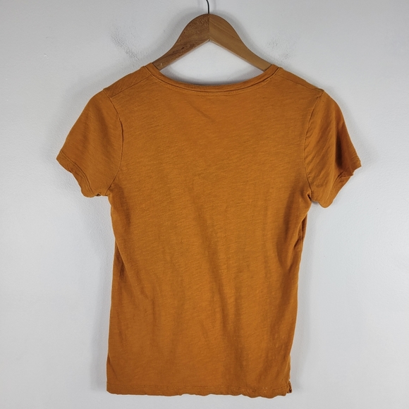 Madewell Whisper Cotton Short Sleeve V Neck Pocket Front Tee Shirt - Picture 5 of 8